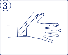 Тейпирование большого пальца руки, техника тейпирования большого пальца руки, Pharmacels, шаг 3